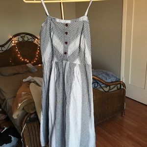 Gingham bohemian dress